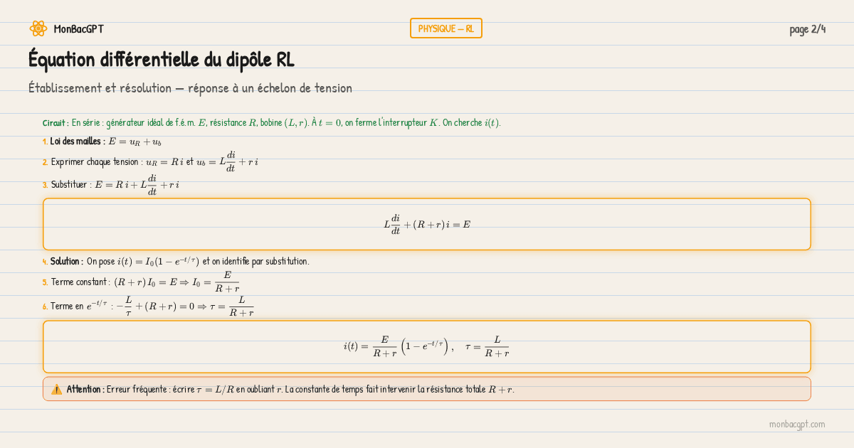 equation differentielle